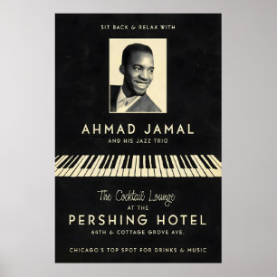 Affiche de jazz Ahmad Jamal - Au Pershing - Mais