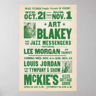 Affiche de jazz Art Blakey - Lee Morgan - Louis Jo