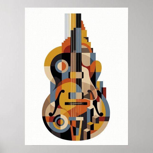 Affiche de jazz Art Déco de luxe vintage (Devant)