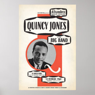Affiche de jazz Big Band de Quincy Jones - l'Alham