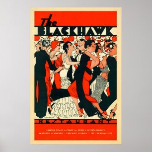 Affiche de jazz Blackhawk - Chicago - 1930s 2