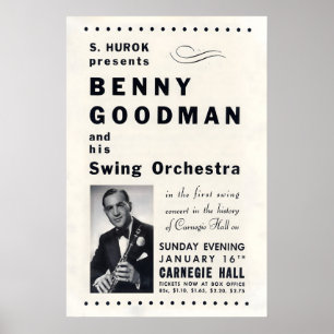 Affiche de jazz de Benny Goodman - Carnegie Hall -