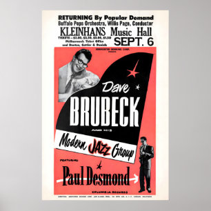 Affiche de jazz de Dave Brubeck - Paul Desmond