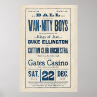 Affiche de jazz de Duke Ellington - Cotton Club - 