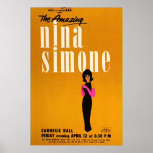 Affiche de jazz de Nina Simone - Au Carnegie Hall 