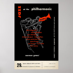 Affiche de jazz d'Ella Fitzgerald - Dizzy Gillespi