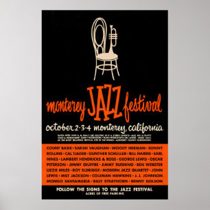 Affiche de jazz du festival de jazz de Monterey 19