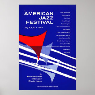Affiche de jazz du festival de jazz de Newport 195