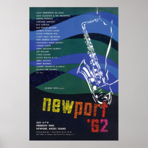 Affiche de jazz du festival de jazz de Newport 196