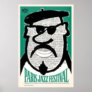 Affiche de jazz du Festival de jazz de Paris 1964 