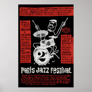 Affiche de jazz du Festival de jazz de Paris 1965 