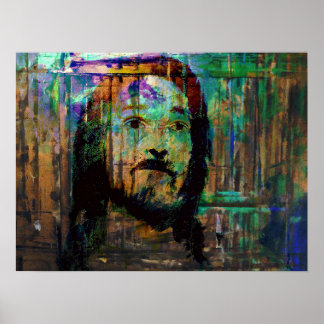 affiche de jésus psychédélique
