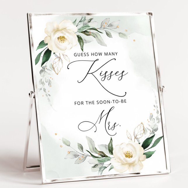 Affiche de jeu de douche de mariée de baisers de v (Créateur téléchargé)