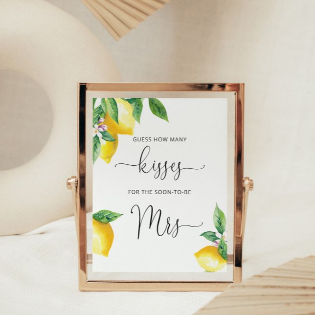 Affiche de jeu de douche nuptiale aux citrons comb (Créateur téléchargé)