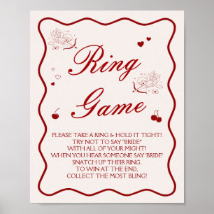 Affiche de jeu de l'anneau pour une baby shower Ce