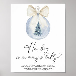 Affiche de jeu de taille du ventre de maman en hiv