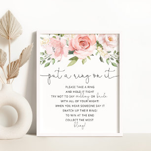 Affiche de jeu Floral blush mettez un anneau dessu