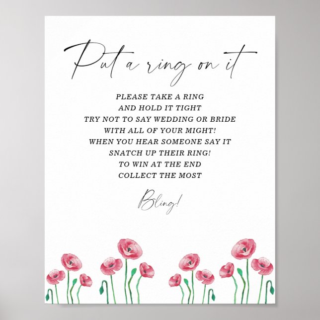 Affiche de jeu Floral spring put a ring on it (Devant)