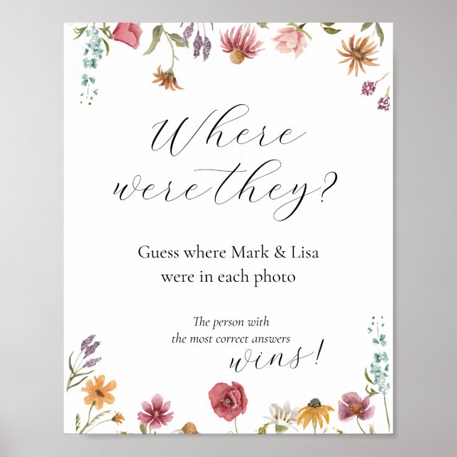 Affiche de jeu pour Baby Shower : devinez où ils é (Devant)