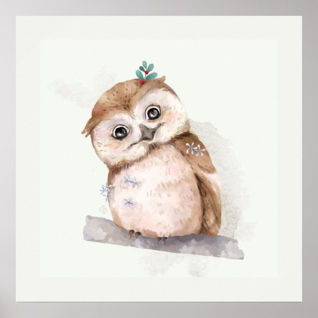 Affiche de jeune hibou (Devant)