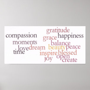 Affiche de joie et de gratitude