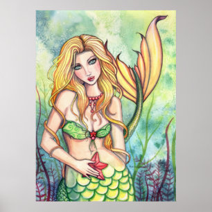 Affiche de jolie sirène par Molly Harrison