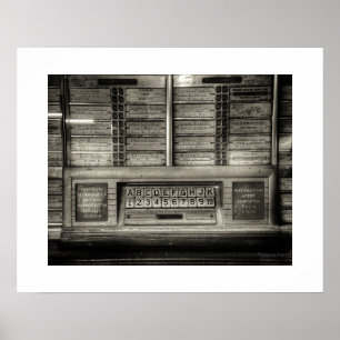 Affiche de jukebox sépia