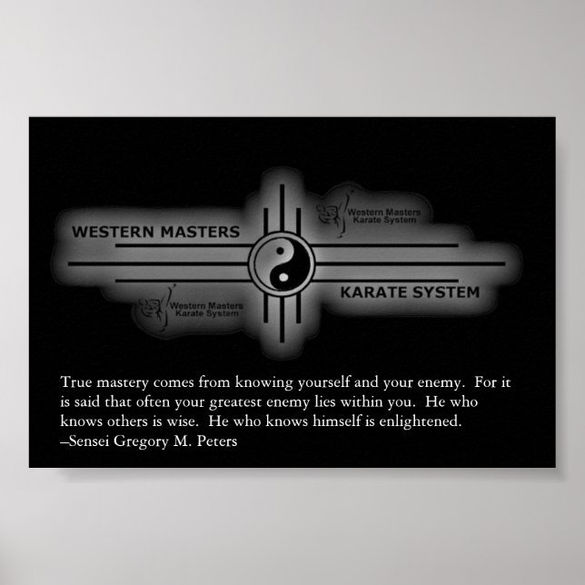Affiche de karaté inspirant (Devant)