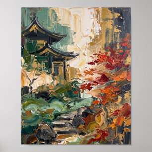 Affiche de Kyoto Luxe Peinture à l'Huile Abstraite