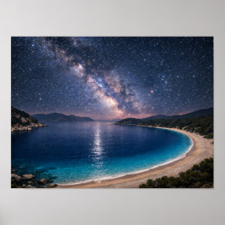 Affiche de la baie de l'océan de la galaxie de la