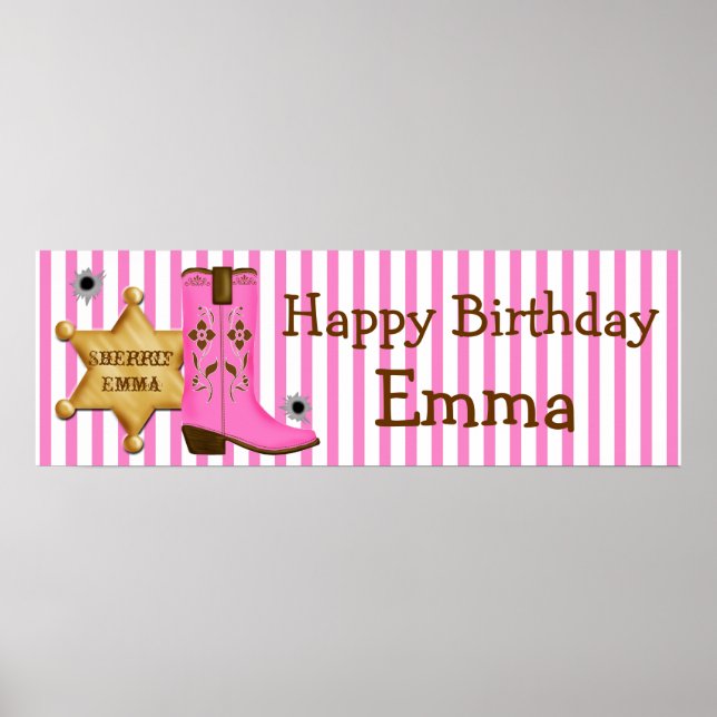 Affiche de la bannière Cowboy Wild West (Devant)