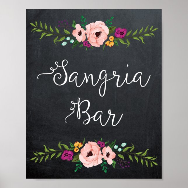 Affiche de la barre de Sangria (Devant)