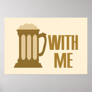 Affiche de la bière avec moi