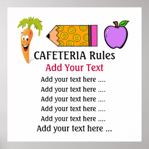 Affiche de la cafétéria de l'école - SRF