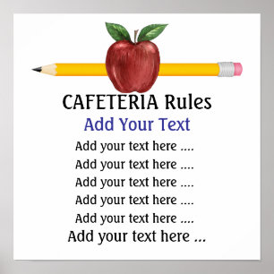 Affiche de la cafétéria de l'école - SRF