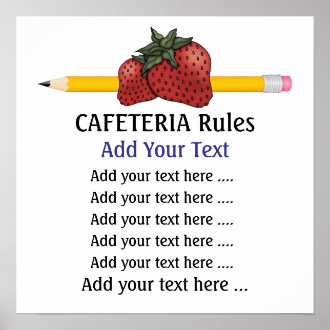 Affiche de la cafétéria de l'école - SRF (Devant)