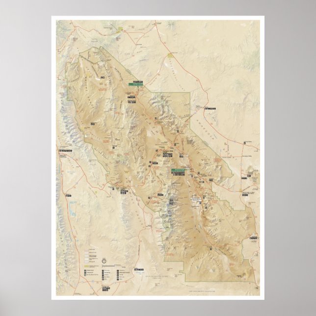 Affiche de la carte de Death Valley (Devant)