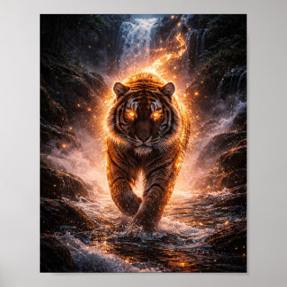 Affiche de la cascade du Tigre flamboyant