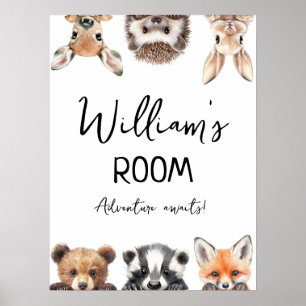 Affiche de la chambre de bébé avec des animaux mig