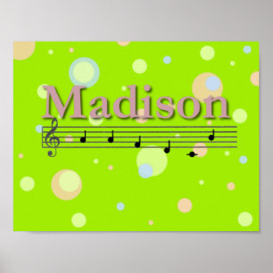 Affiche de la chambre de nursery au nom musical de