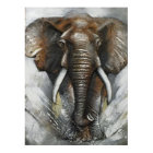 Affiche de la charge d'éléphant