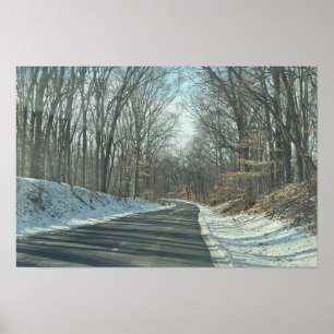 Affiche de la chaussée du parc en hiver