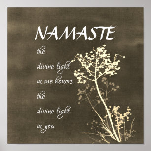 affiche de la citation de l'art nature zen Namaste