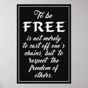 Affiche de la citation de liberté