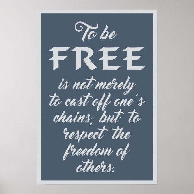 Affiche de la citation de liberté (Devant)