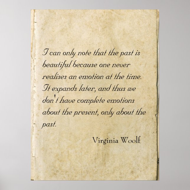 affiche de la citation de Virginia Woolf (Devant)