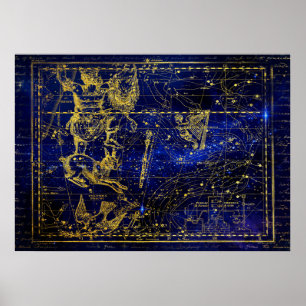 affiche de la constellation d'orion
