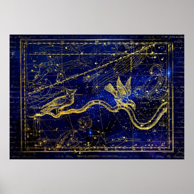 affiche de la constellation du zodiaque (Devant)