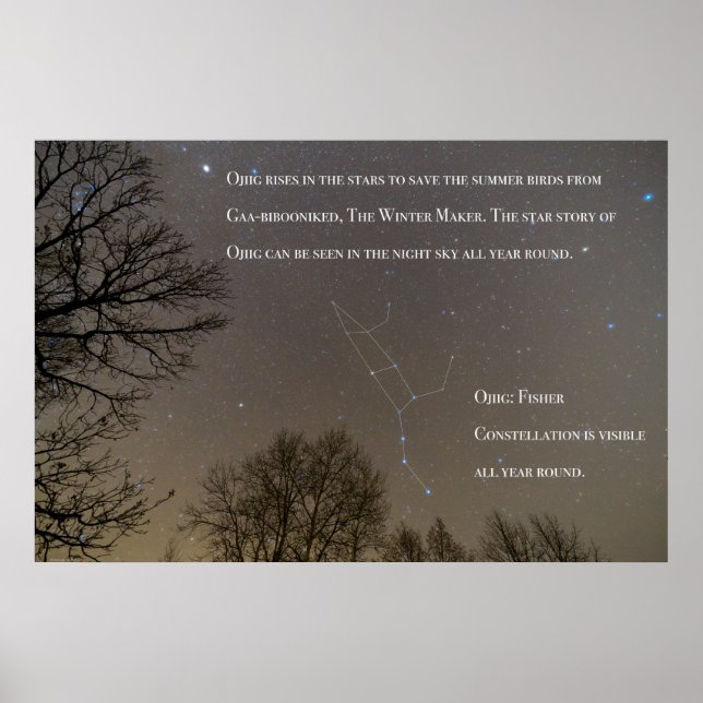 Affiche de la constellation Ojibwe (Devant)