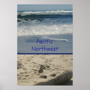 Affiche de la côte Pacifique Nord-Ouest/Oregon